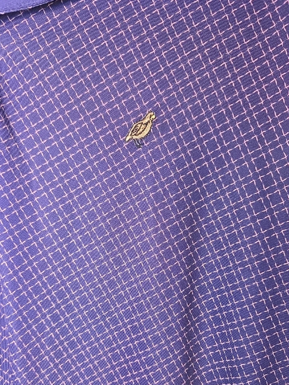 Greyson Navy Patterned Polo Shirt XL Performance - Picture 4 of 6